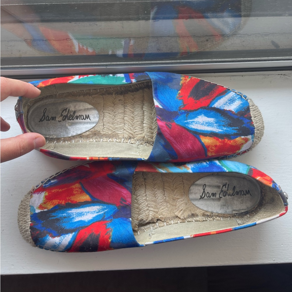 SAM EDELMAN ESPADRILLE FLATS - super cute, perfect for summer, lightly worn!